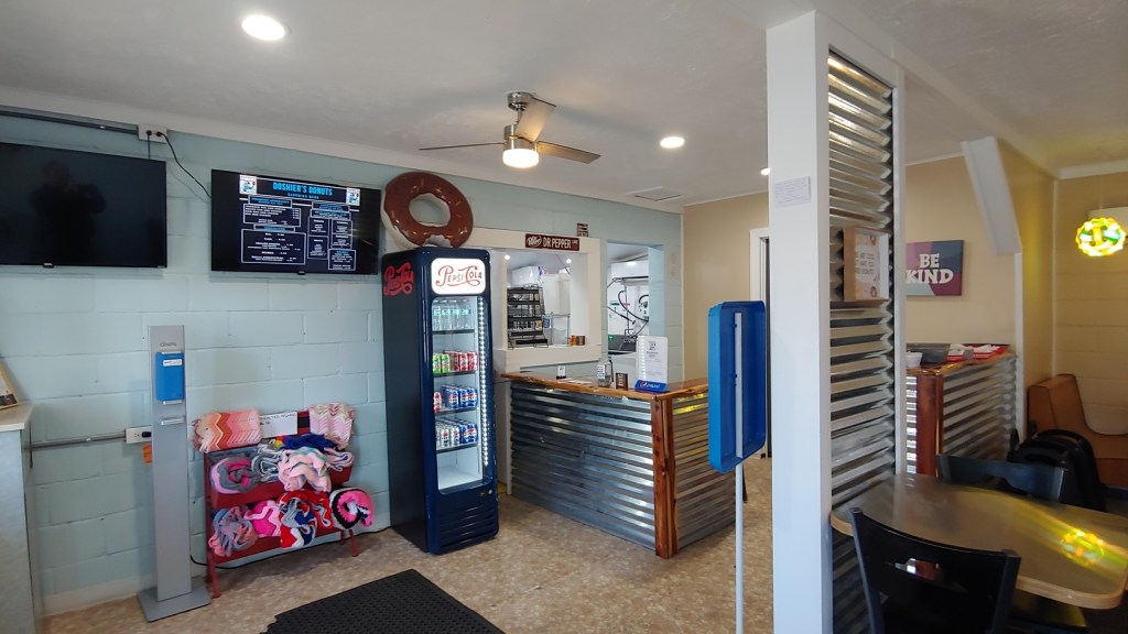 Inside view of counter