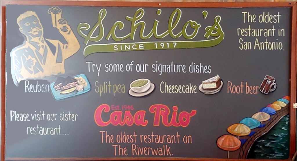 Chalkboard sign: Shilo's Since 1917