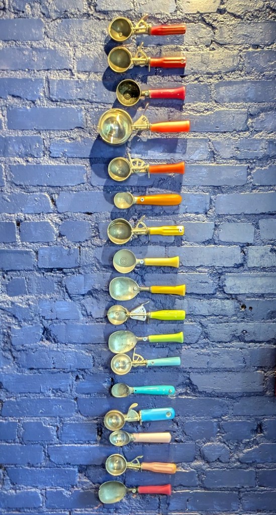 Ladder of ice cream scoops