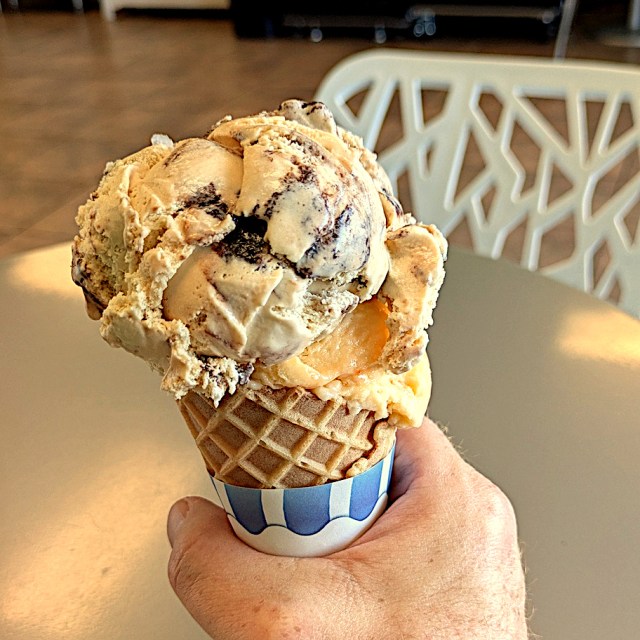 Ice cream in a cone